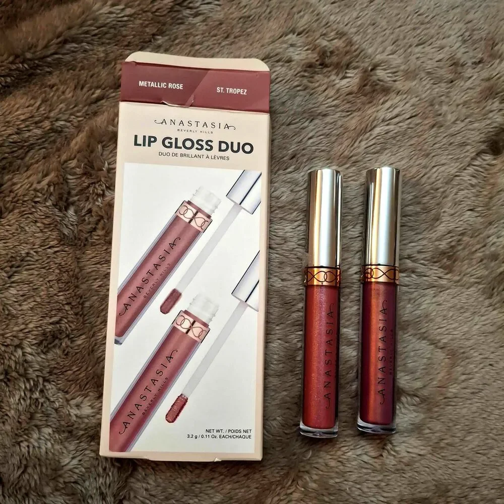 Anastasia Beverly Hills Lip Gloss Duo - Metallic Rose & St. Tropez - 0.22 fl oz